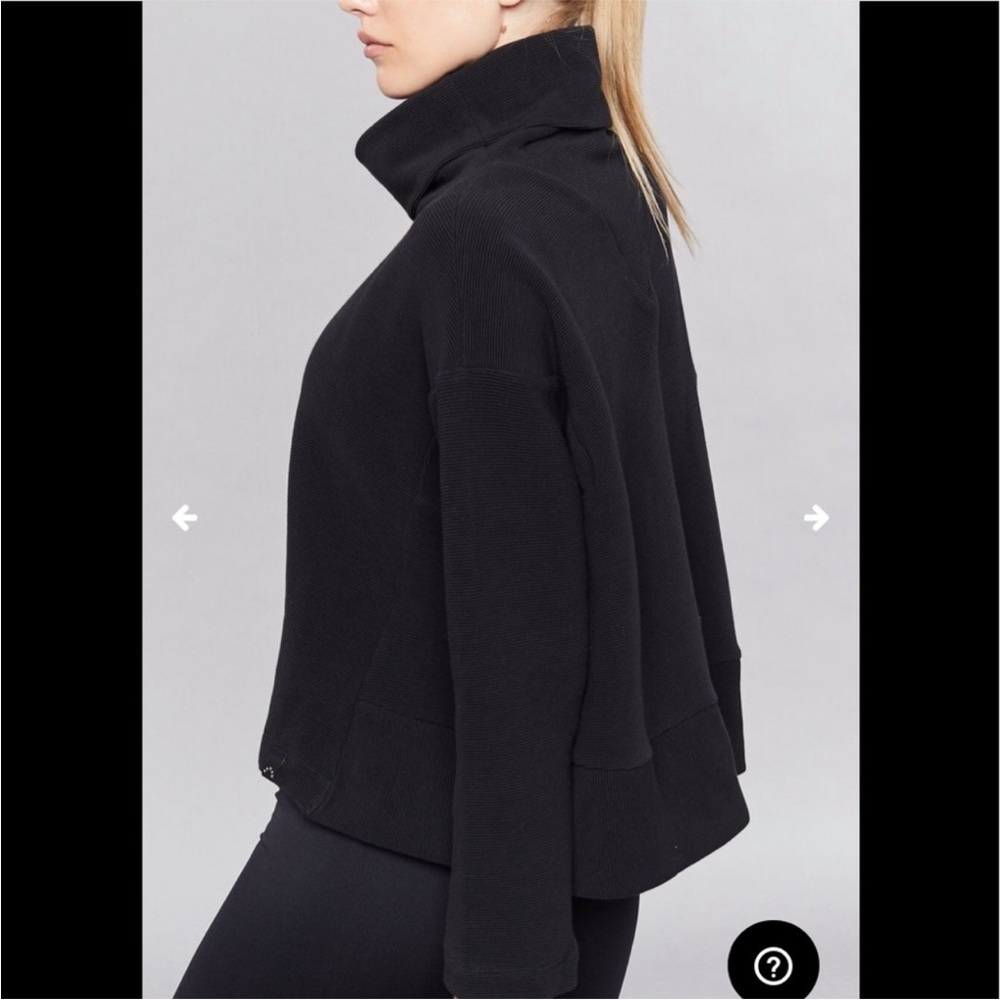 Varley Colina sweatshirt turtleneck loose boxy fit size Small black